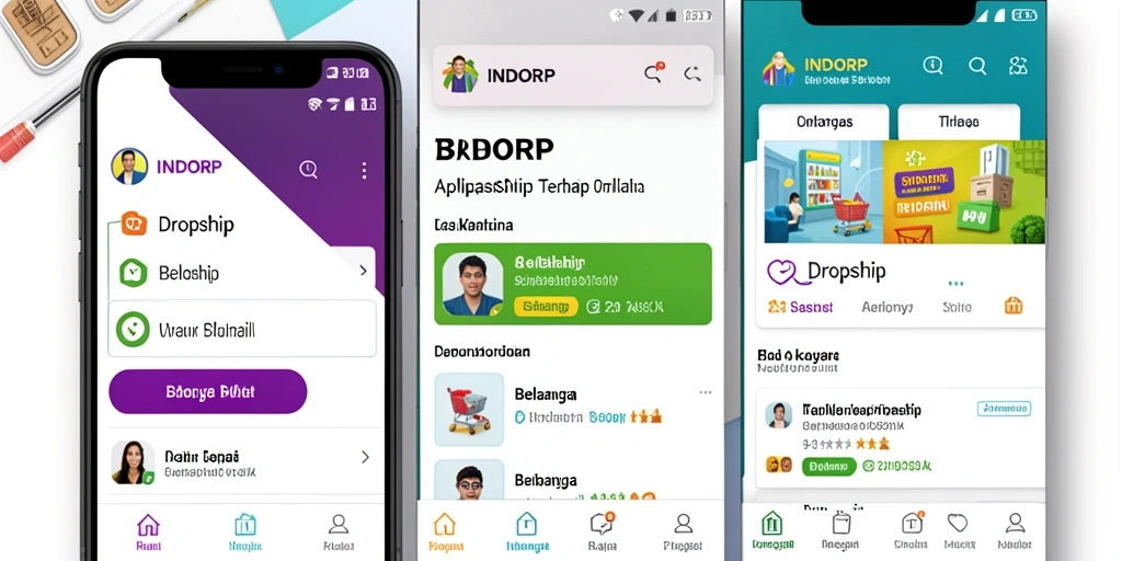 Tampilan antarmuka INDORP yang user-friendly untuk dropshipping.