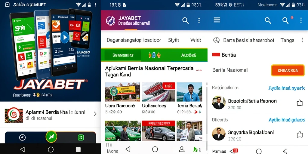 Tampilan antarmuka aplikasi JAYABET yang informatif dan menarik.